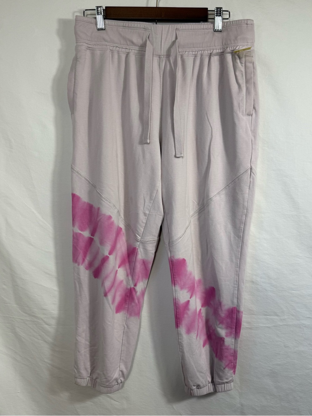 JoyLab pink and white tie-dye joggers